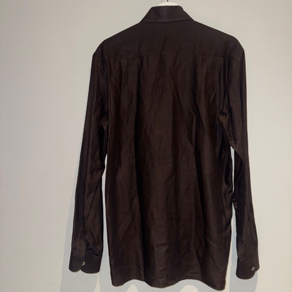 vintage ERMENEGILDO ZEGNA Brown Button Up - Picture 3 of 3